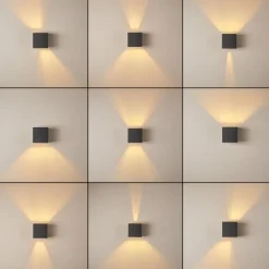 hofstein Applique murale Badajoz LED Anthracite, 1 lumière