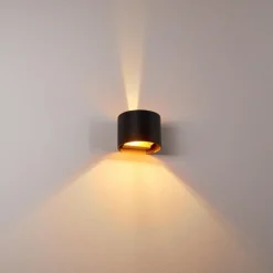 hofstein Applique murale Badajoz LED Cuivre, Noir, 1 lumière