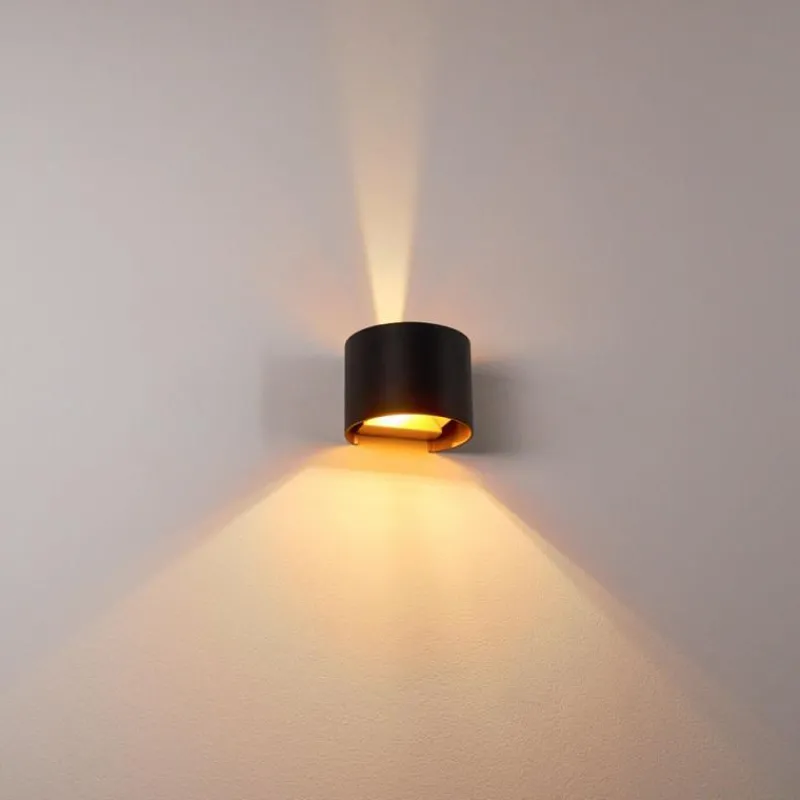 hofstein Applique murale Badajoz LED Cuivre, Noir, 1 lumière