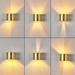 Lampes Dorées-hofstein Applique murale Badajoz LED Or, Laiton, 1 lumière