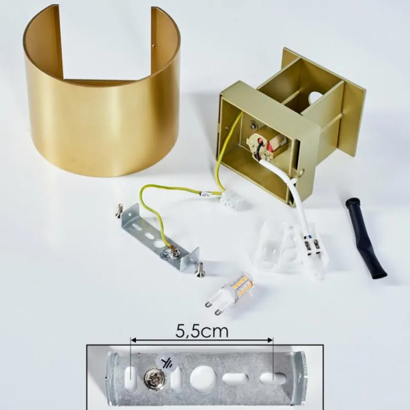 Lampes Dorées-hofstein Applique murale Badajoz LED Or, Laiton, 1 lumière