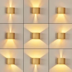 Lampes Dorées-hofstein Applique murale Badajoz Or, 1 lumière