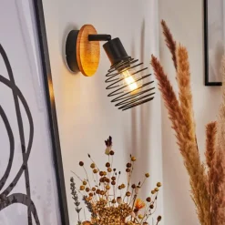 Lampes Vintages & Rétros-hofstein Applique murale Ballis Écru, Noir, 1 lumière