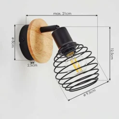 Lampes Vintages & Rétros-hofstein Applique murale Ballis Écru, Noir, 1 lumière