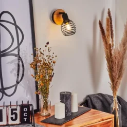 Lampes Vintages & Rétros-hofstein Applique murale Ballis Écru, Noir, 1 lumière