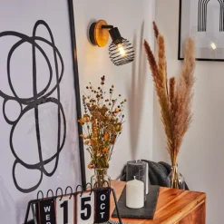 Lampes Vintages & Rétros-hofstein Applique murale Ballis Écru, Noir, 1 lumière