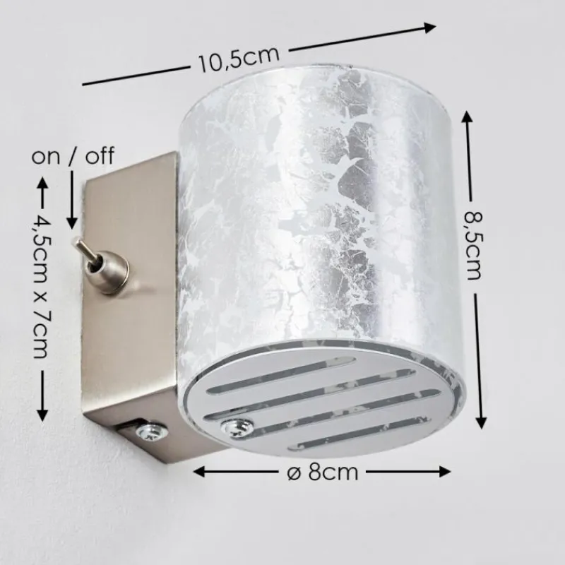 hofstein Applique murale Bamako Argenté, 1 lumière