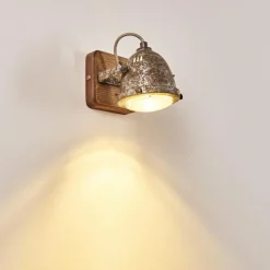 Lampes Vintages & Rétros-hofstein Applique murale Bangkok Brun, Etain, 1 lumière