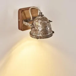 Lampes Vintages & Rétros-hofstein Applique murale Bangkok Brun, Etain, 1 lumière