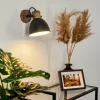 Lampes Industrielles-hofstein Applique murale Banjul Noir, 1 lumière