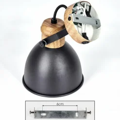 Lampes Industrielles-hofstein Applique murale Banjul Noir, 1 lumière