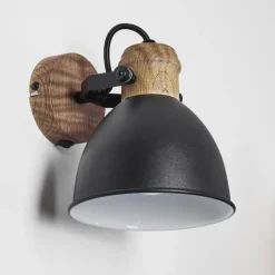 Lampes Industrielles-hofstein Applique murale Banjul Noir, 1 lumière