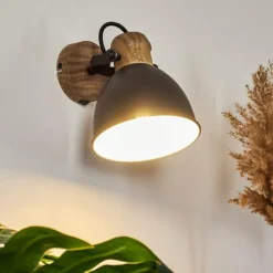 Lampes Industrielles-hofstein Applique murale Banjul Noir, 1 lumière