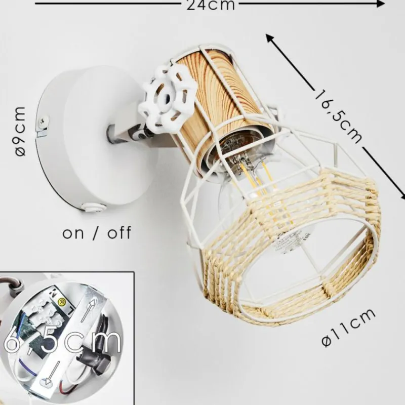 Luminaires Scandinaves-hofstein Applique murale Barbacena Blanc, 1 lumière