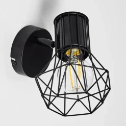 hofstein Applique murale Bardhaman Noir, 1 lumière