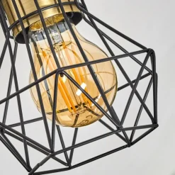 Lampes Vintages & Rétros-hofstein Applique murale Bardhaman Laiton, Noir, 1 lumière