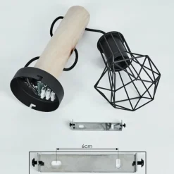 Luminaires Scandinaves-hofstein Applique murale Bardhaman Écru, Noir, 1 lumière