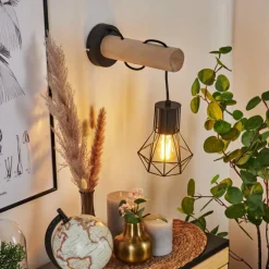 Luminaires Scandinaves-hofstein Applique murale Bardhaman Écru, Noir, 1 lumière