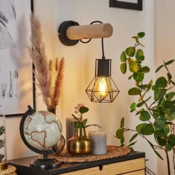 Luminaires Scandinaves-hofstein Applique murale Bardhaman Écru, Noir, 1 lumière