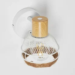 Luminaires Scandinaves-hofstein Applique murale Bariloche Chrome, Blanc, 1 lumière