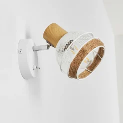 Luminaires Scandinaves-hofstein Applique murale Bariloche Chrome, Blanc, 1 lumière