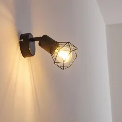 hofstein Applique murale Baripada Noir, 1 lumière