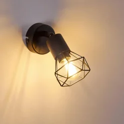 hofstein Applique murale Baripada Noir, 1 lumière