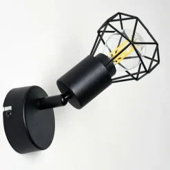 hofstein Applique murale Baripada Noir, 1 lumière