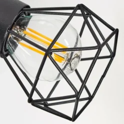 hofstein Applique murale Baripada Bois foncé, Noir, 1 lumière