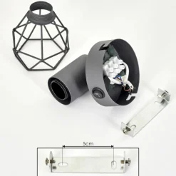 hofstein Applique murale Baripada Anthracite, Chrome, 1 lumière