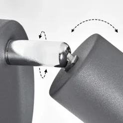 hofstein Applique murale Baripada Anthracite, Chrome, 1 lumière