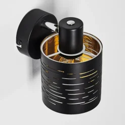 Lampes Dorées-hofstein Applique murale Bathinda Noir, 1 lumière