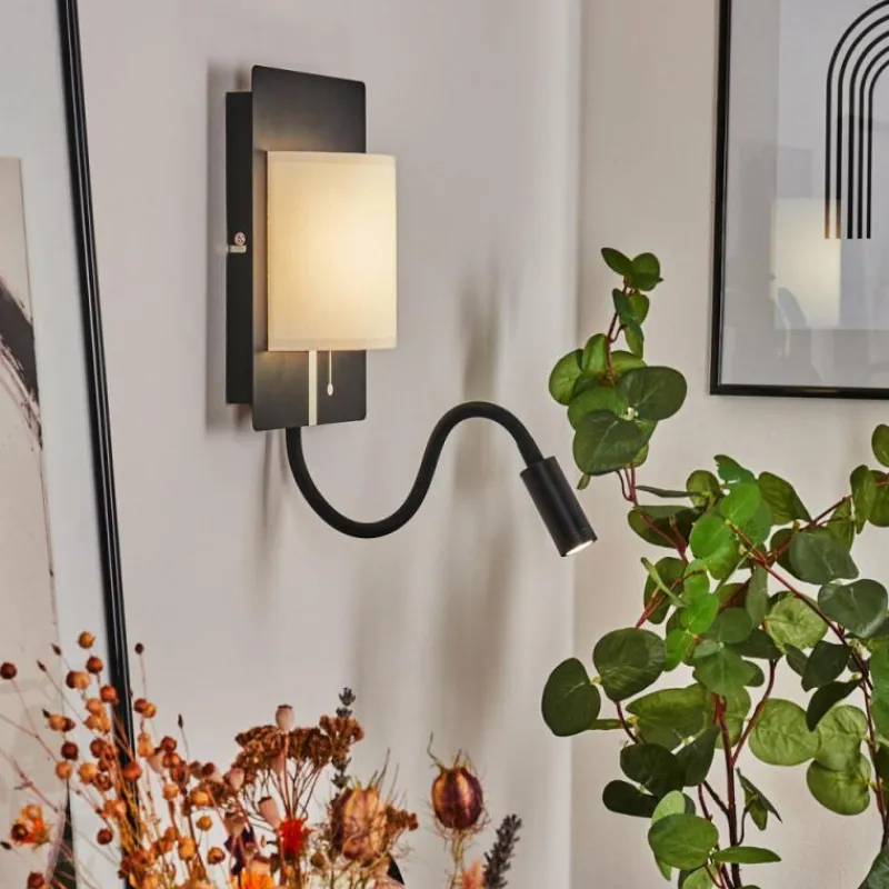 Lampes En Tissu-hofstein Applique murale Beaverton LED Noir, 2 lumières