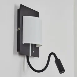 Lampes En Tissu-hofstein Applique murale Beaverton LED Noir, 2 lumières