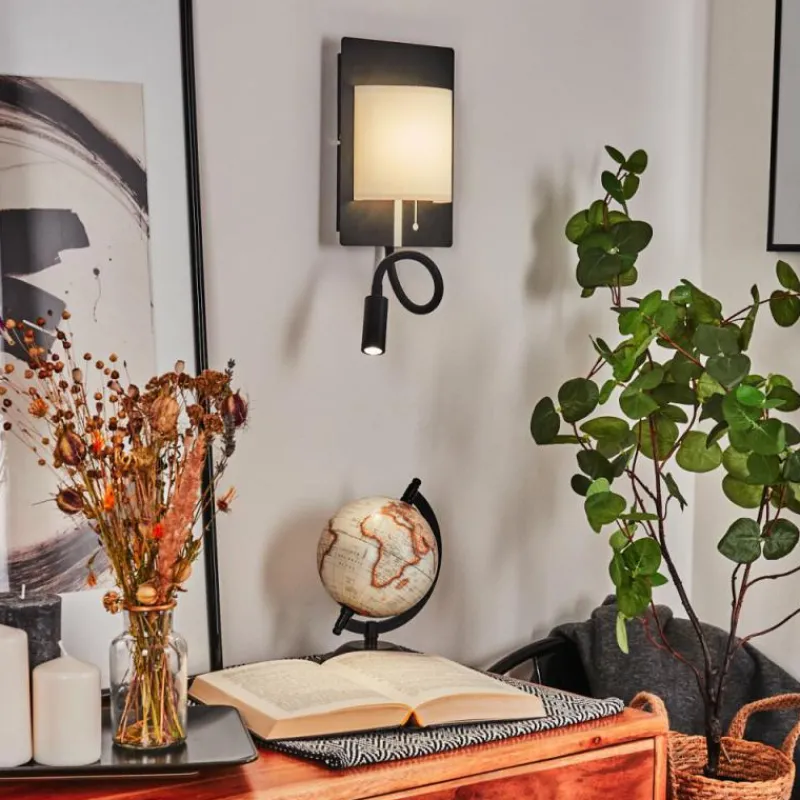 Lampes En Tissu-hofstein Applique murale Beaverton LED Noir, 2 lumières