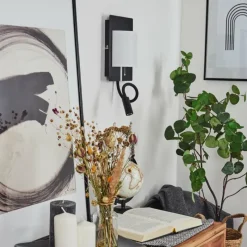 Lampes En Tissu-hofstein Applique murale Beaverton LED Noir, 2 lumières