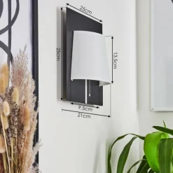 Lampes En Tissu-hofstein Applique murale Beaverton LED Noir, 1 lumière