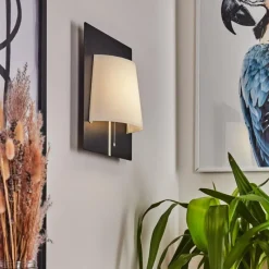 Lampes En Tissu-hofstein Applique murale Beaverton LED Noir, 1 lumière