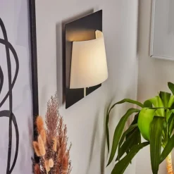 Lampes En Tissu-hofstein Applique murale Beaverton LED Noir, 1 lumière