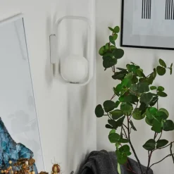 hofstein Applique murale Beland Blanc, 1 lumière