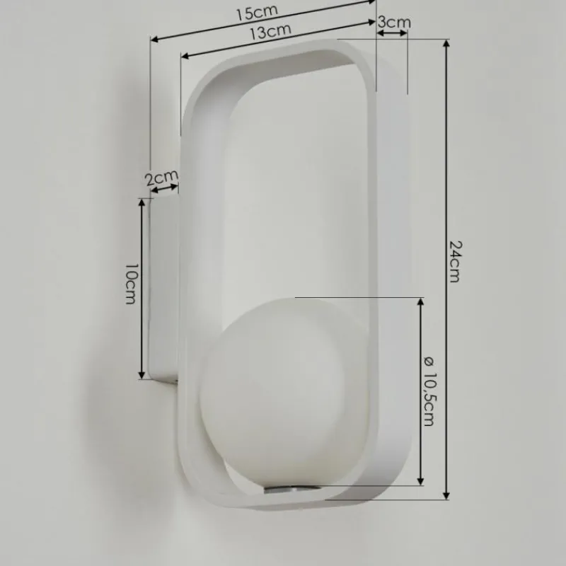 hofstein Applique murale Beland Blanc, 1 lumière