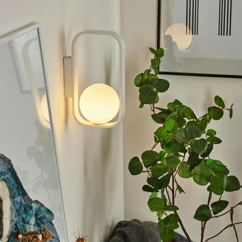 hofstein Applique murale Beland Blanc, 1 lumière