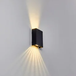 hofstein Applique murale Benin LED Noir, 1 lumière