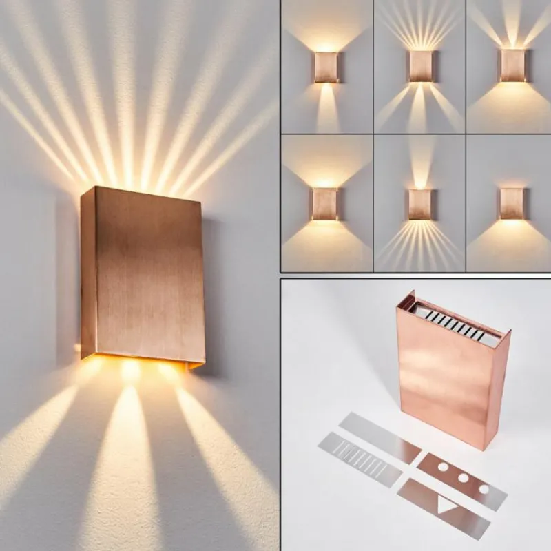 hofstein Applique murale Benin LED Cuivre, 2 lumières