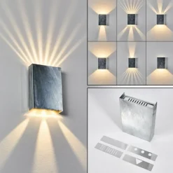 hofstein Applique murale Benin LED Nickel mat, 2 lumières