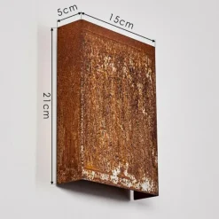 hofstein Applique murale Benin LED Rouille, 2 lumières