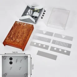 hofstein Applique murale Benin LED Rouille, 2 lumières