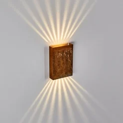 hofstein Applique murale Benin LED Rouille, 2 lumières