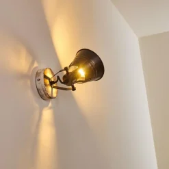 Lampes Dorées-hofstein Applique murale Berkeley Or, Blanc, 1 lumière