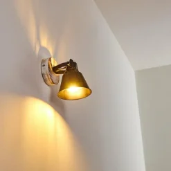 Lampes Dorées-hofstein Applique murale Berkeley Or, Blanc, 1 lumière